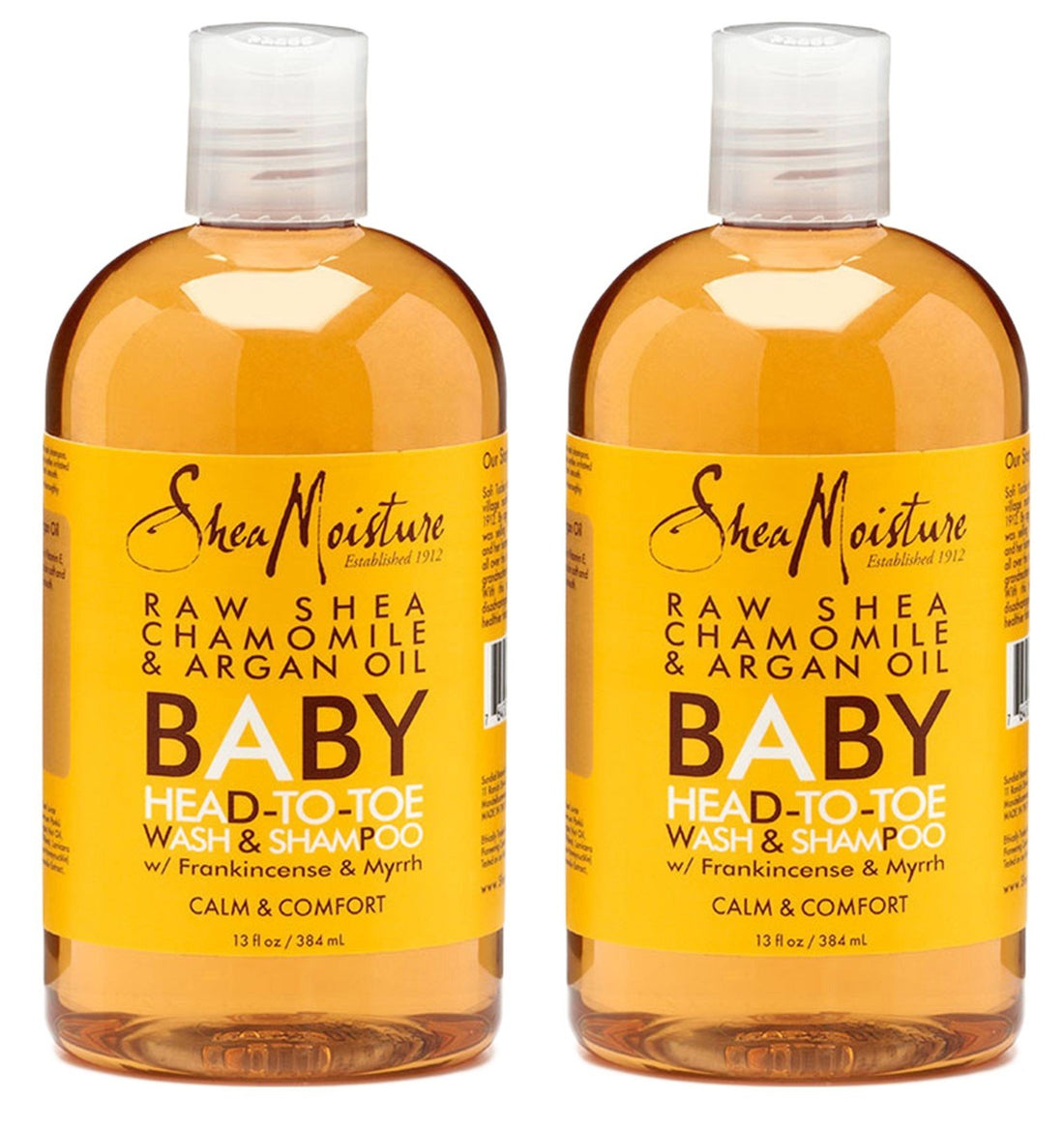 SheaMoisture Baby Shampoo & Wash 13 Ounce Chamomile & Argan Oil (384ml) (2 Pack)