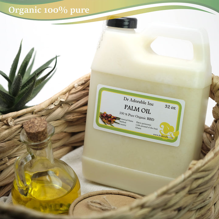Dr Adorable - 32 oz - Palm Oil - 100% Pure Natural Premium Organic Cold Pressed