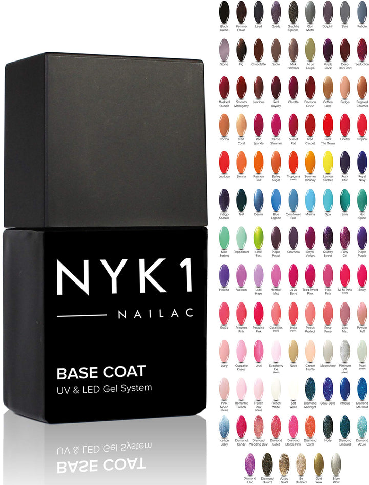 UV LED Gel Base Coat - Nail Polish Professional Base Coat by NYK1 Manicure Pedicure Nailac Both Gel Lamp Curing