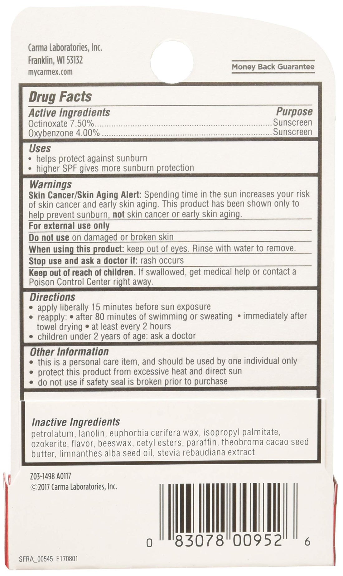 Carmex Lip Stick, Balm Strawberry, 3 Pack