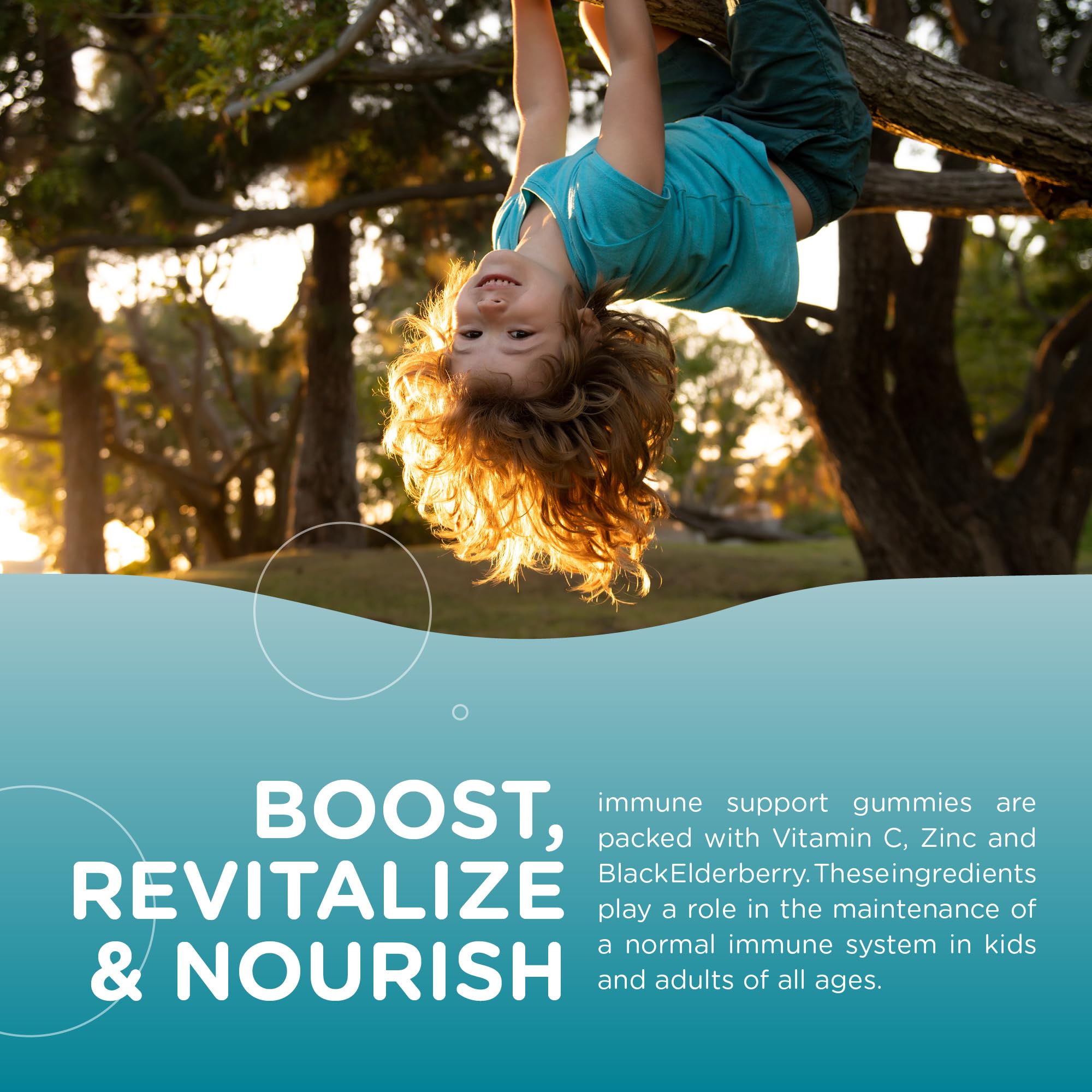 Zahler - Chapter One Immune Support Gummies for Kids with Vitamins C, Zinc & Black Elderberry (60 Flavored Gummies) Kosher Immunity Vitamin C & Elderberry Gummies for Kids & Adults - Made in USA