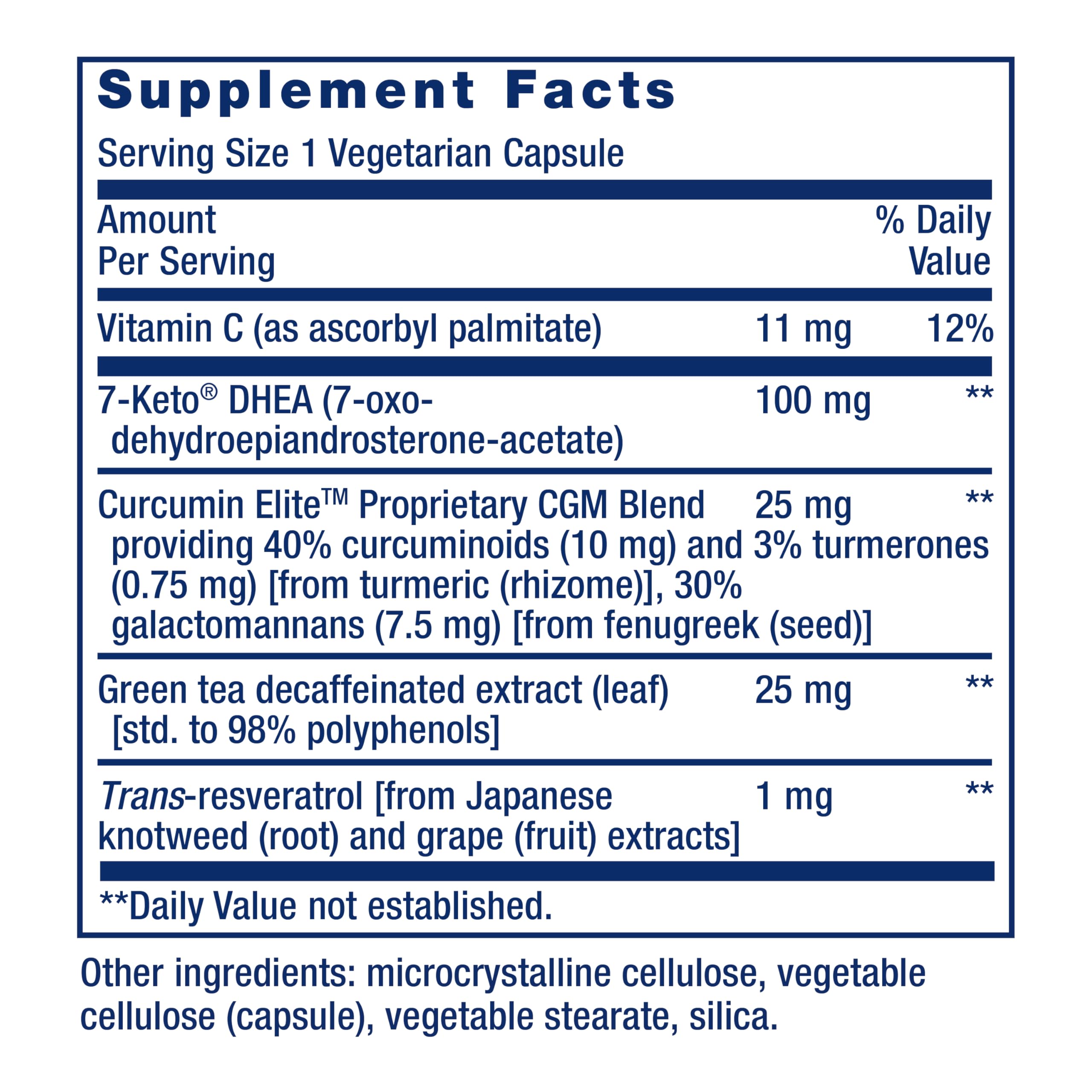 Life Extension 7-Keto DHEA Metabolite – Crank Up Your Fat-Burning Furnace – Non-GMO – Gluten-Free – 100 Mg – 60 Vegetarian Capsules