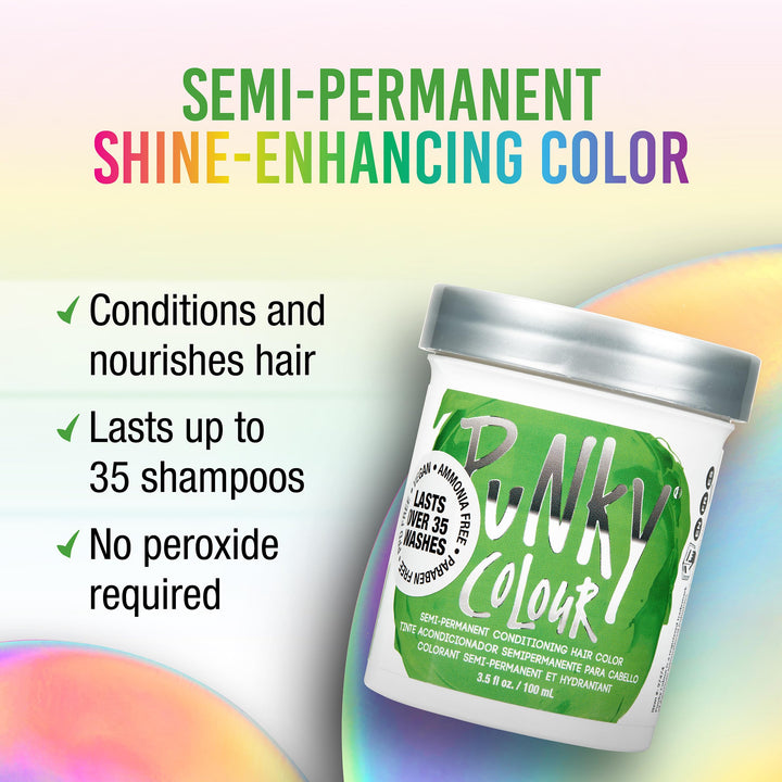 Punky Jerome Russell Semi Permanent Hair Color Conditioning, 100ml - Spring Green (Pack of 1)