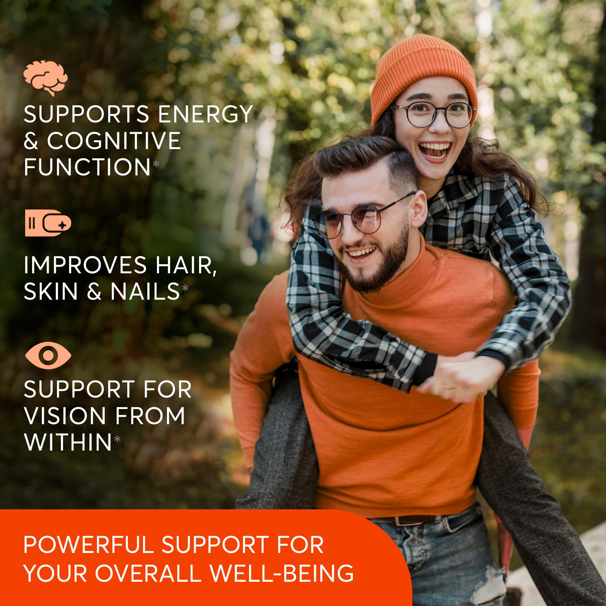 Multivitamin Supplement | Complex with Vitamin A, C, D, E, K1, B, Zinc & Chromium | Hair, Skin & Nail Beauty Vitamins | Immune Support Supplements for Men & Women | 60 Capsules