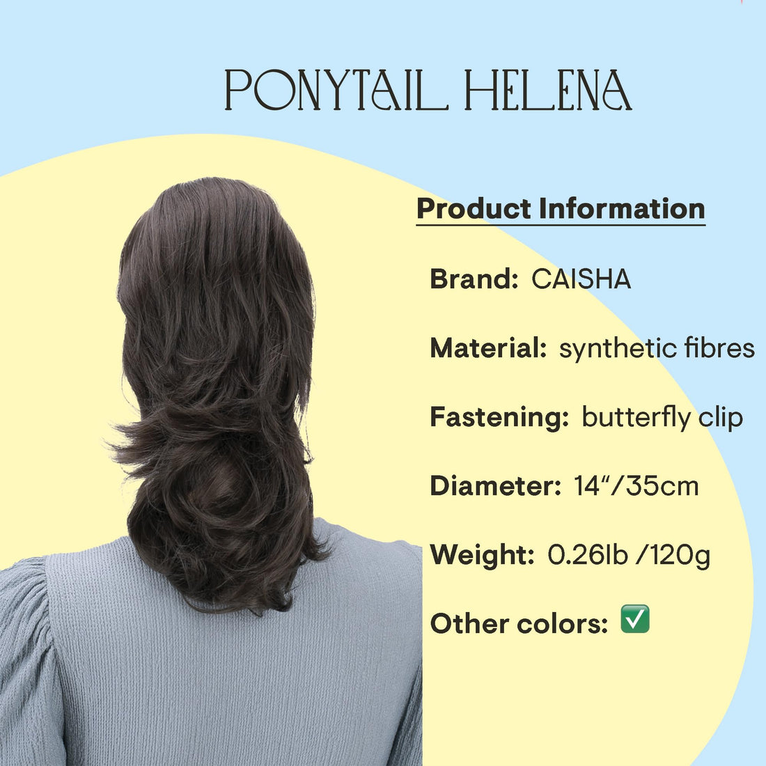 Brown # 8 H86 : PRETTYSHOP 14 & 110g Hair Piece Ponytail Extension Straight Light Curled Nature Looking Heat-Resisting Different Colors (brown H86_8)