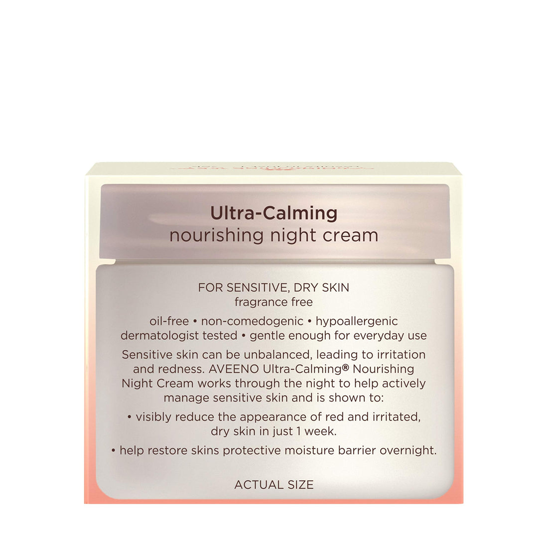 Aveeno Ultra-Calming Nourishing Night Cream, Fragrance Free, 1.7 Ounce