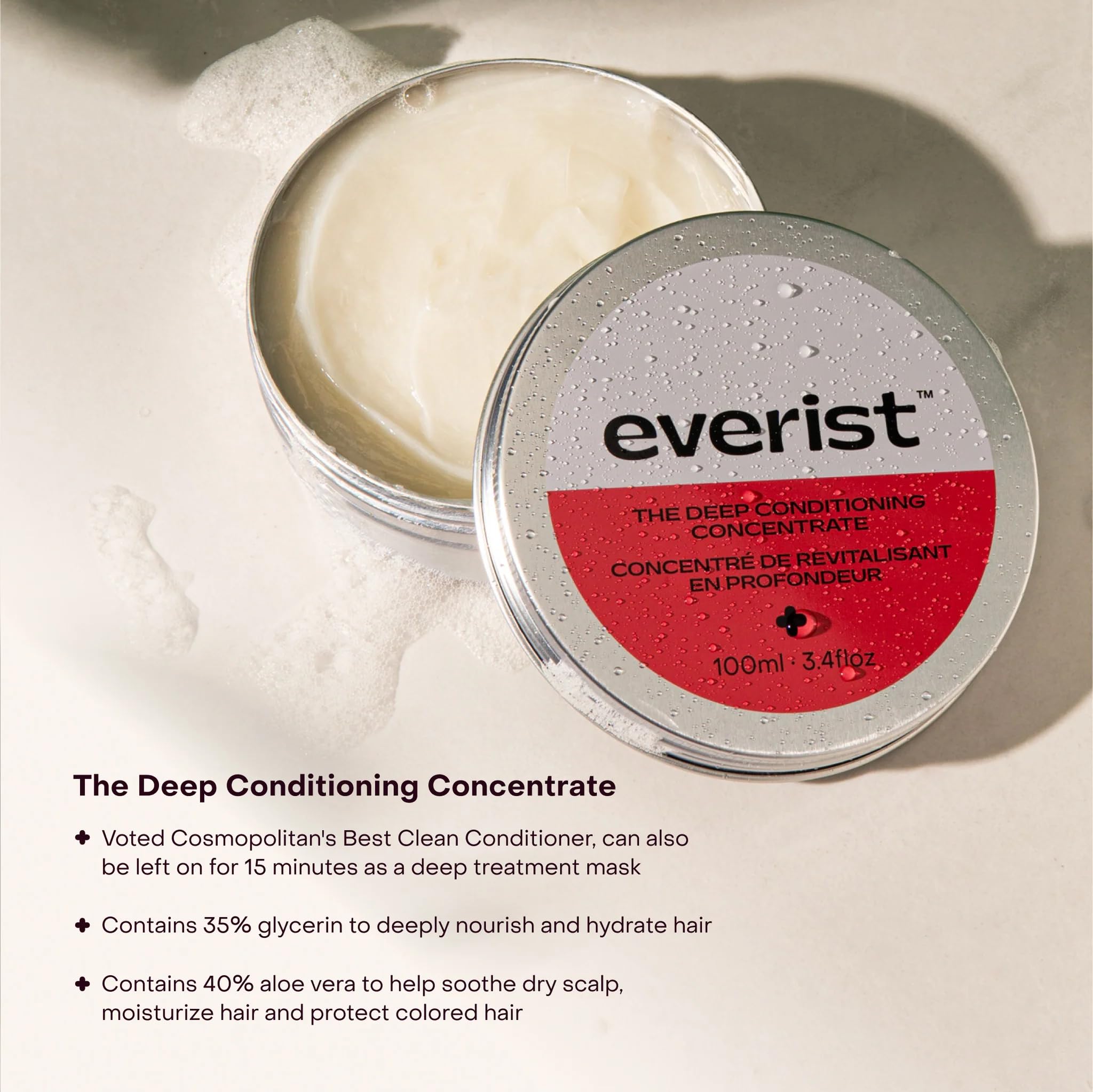 Everist The Haircare Essentials Duo, Deep Hydration and Smoothing, Plant-based, Color-safe, 50+ Uses, 3.4 fl oz Each, Tins