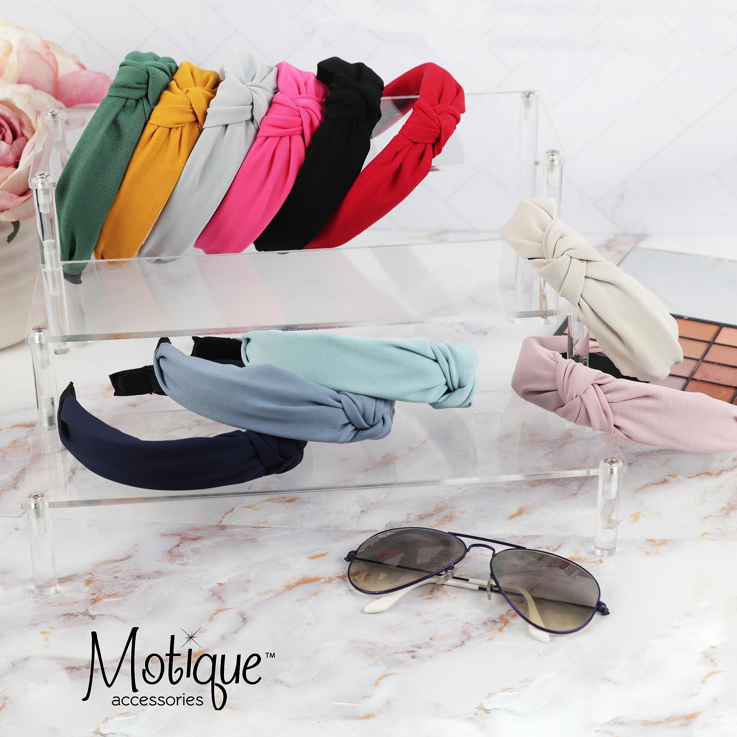 Neon Yellow 1 Inch Fabric Turban Knot Headband