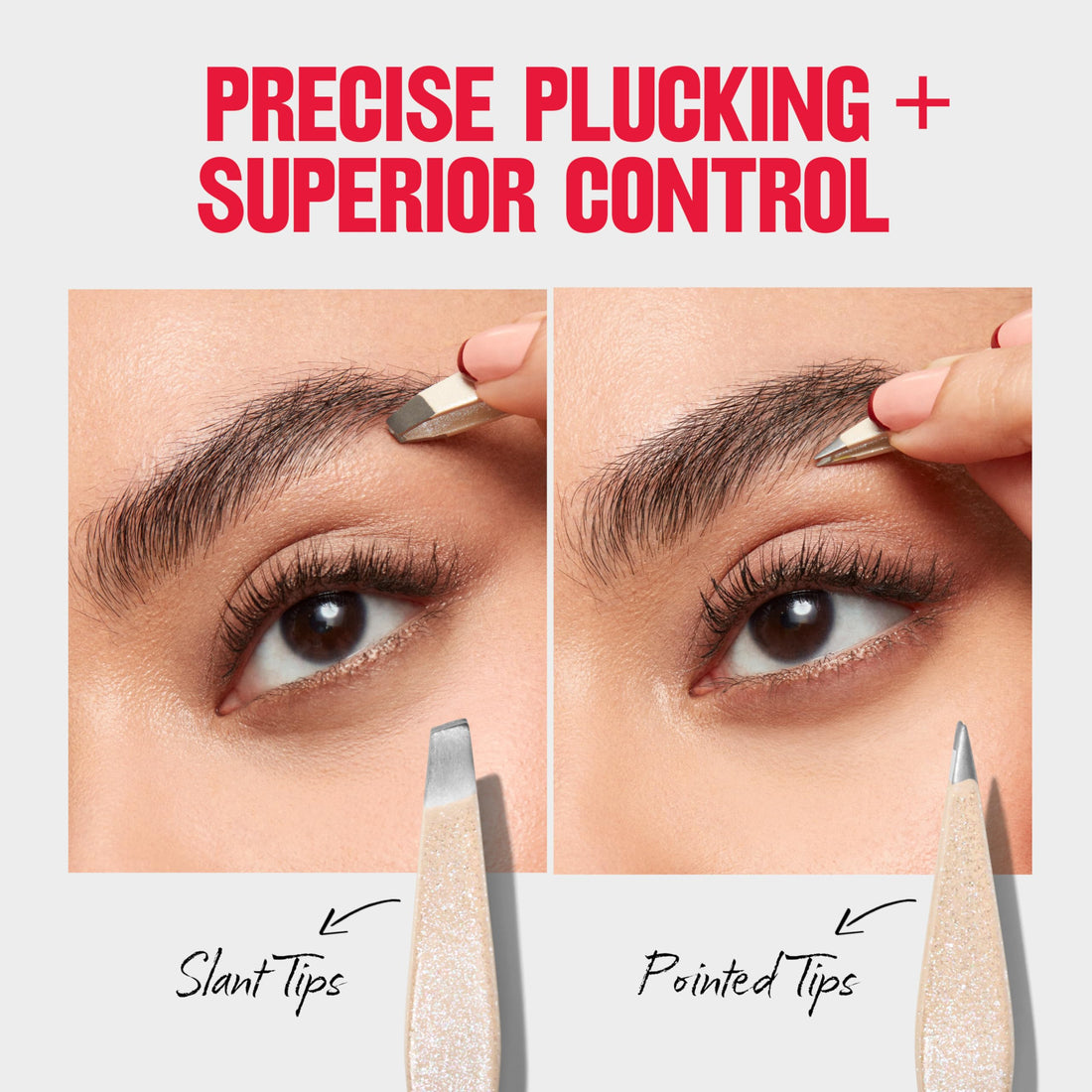 Revlon Designer Series Mini Tweezer Set, Hair Removal Tool Kit with Slant & Point Tips, Portable and Easy to Use, Made with Long Lasting Stainless Steel, 1 Count