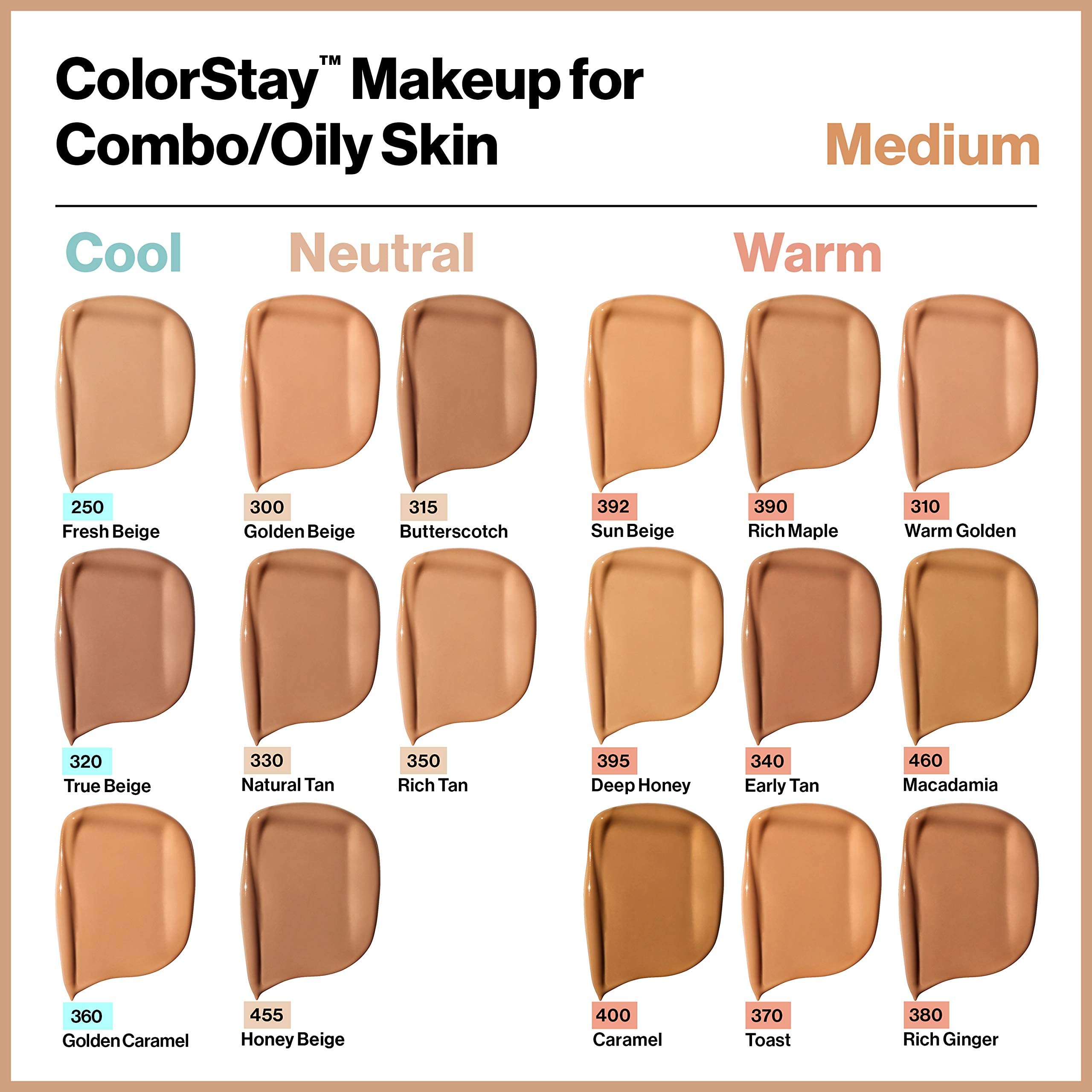 Revlon Colorstay SPF 15 Makeup Foundation for Combination/Oily Skin, Toast, 1 Fl Oz