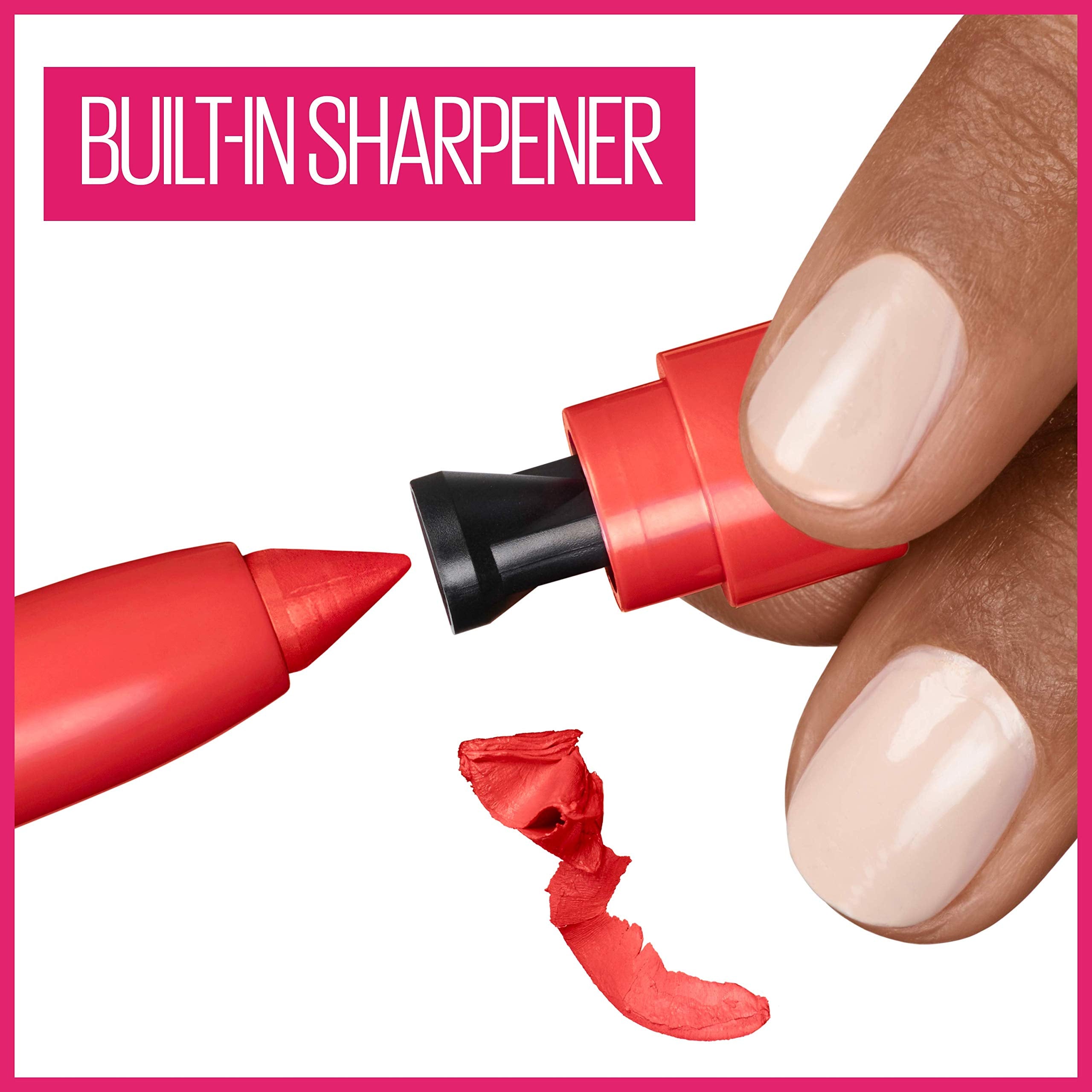 Maybelline SuperStay Ink Crayon Matte Longwear Lipstick With Built-in Sharpener, Forget The Rules, 0.04 Ounce