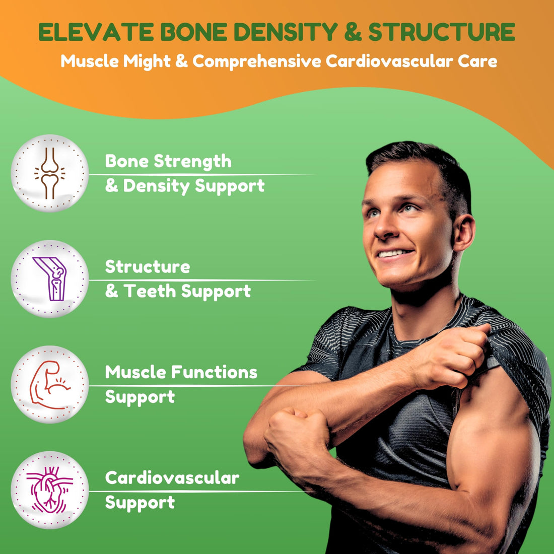 SHIFAA NUTRITION Halal Calcium Magnesium Supplement w/Vitamin D3 | Calcium 1,000 mg, Magnesium 500mg | 30 Servings, Non-GMO | Structure & Bone Strength, Teeth, Cardiovascular & Muscle Support