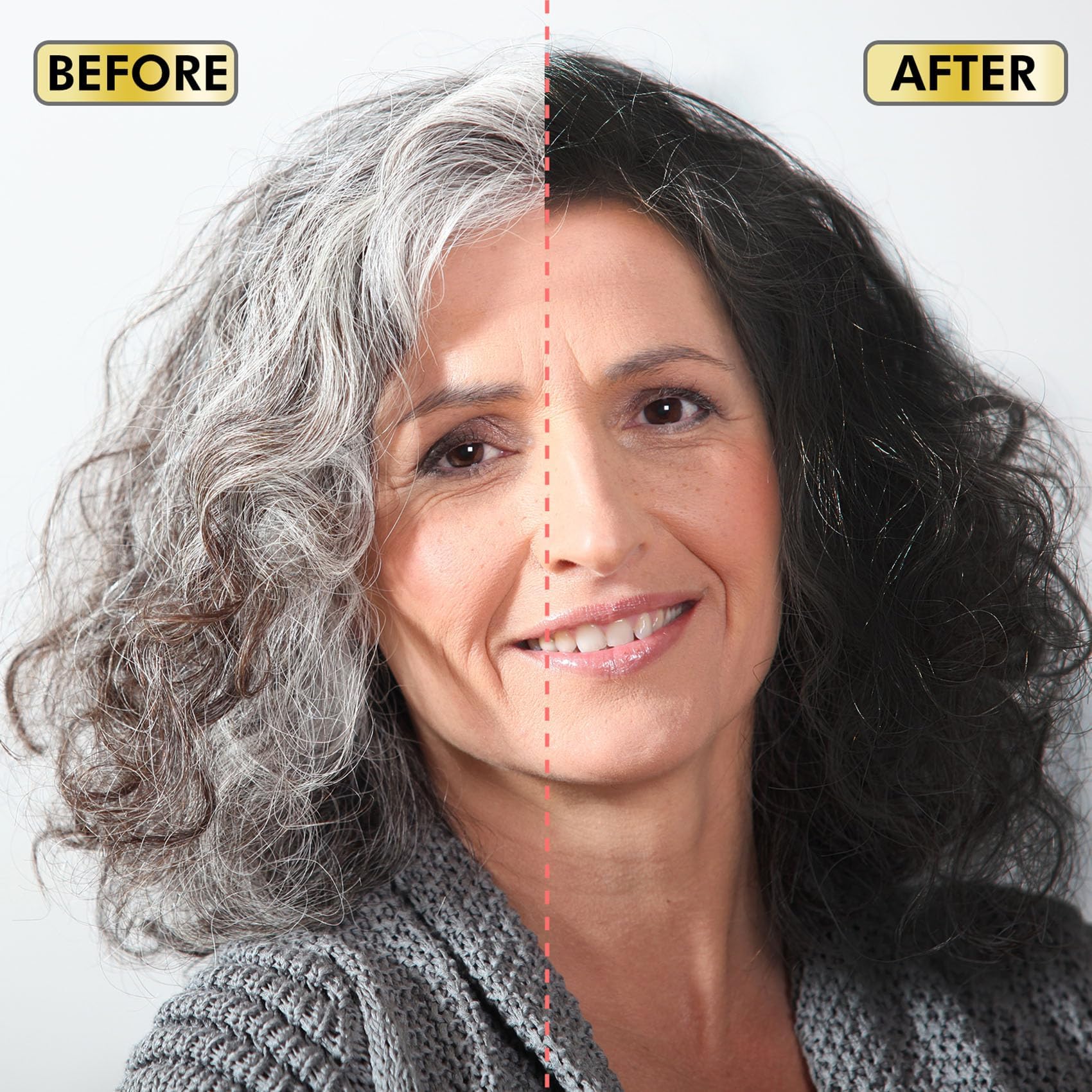 AUSGREER Black Hair Dye Shampoo 3 in 1 for Women & Men Gray Hair Coverage, Hair Color Shampoo,Herbal Ingredients Long Lasting Color 16.9Fl Oz(500ML)