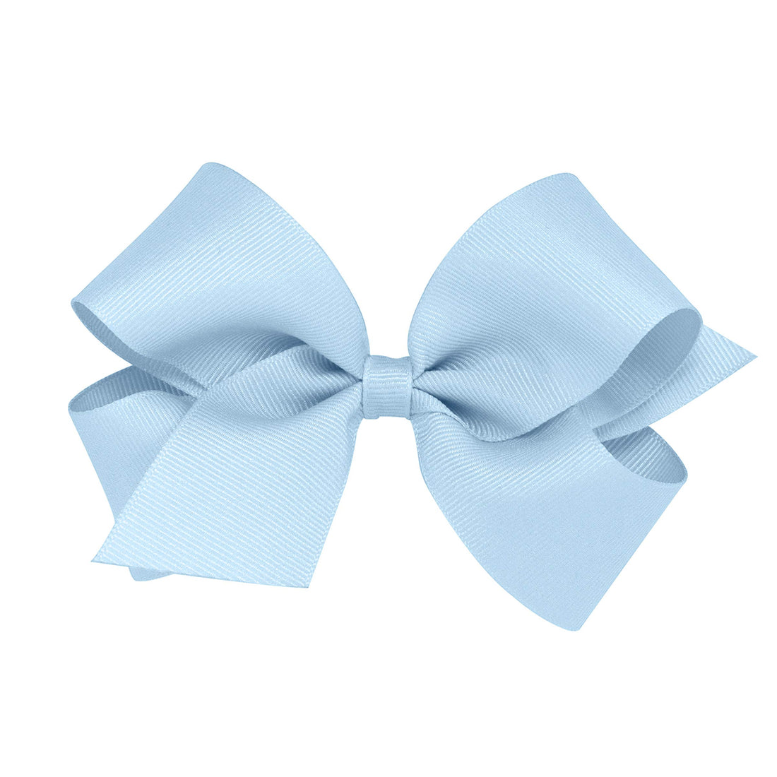 Wee Ones Girls' Classic Grosgrain Hair Bows on a WeeStay No-Slip Hair Clip, Handmade, Medium, Millennium Blue