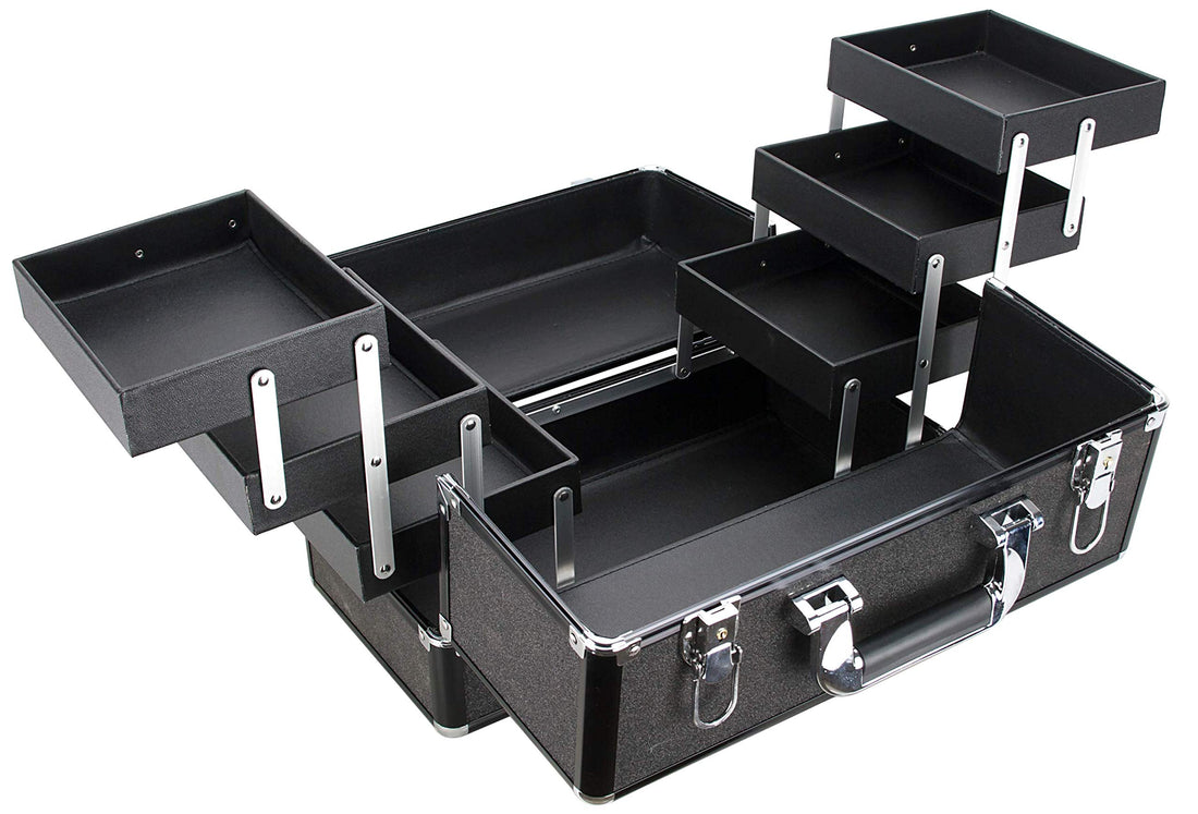 Ver Beauty Ver Beauty 6-tiers Accordion Trays Professional Cosmetic Makeup Train Case Organizer Travel - Vk3203
