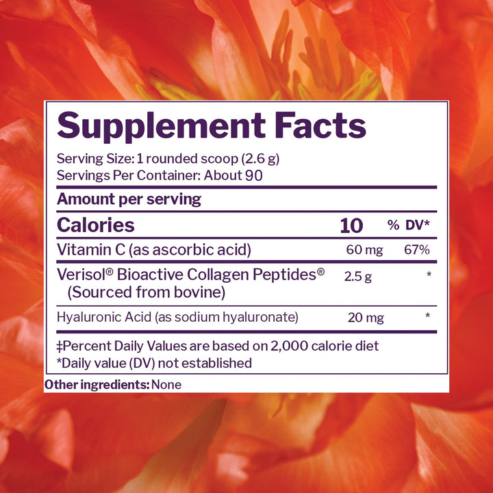 Reserveage Nutrition Collagen Replenish Powder with Hyaluronic Acid & Vitamin C - No-Taste Collagen for Radiant Skin Care, Hair Growth & Cellulite Reduction - Mixes Easily - 8.25 oz