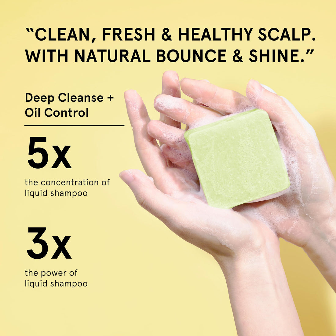 Leafinty Shampoo Bar for Oily Hair- Sulfate Free, Natural, Eco-Friendly, Sustainable, Zero Waste,100g (Pack of 1, up to 75 uses)