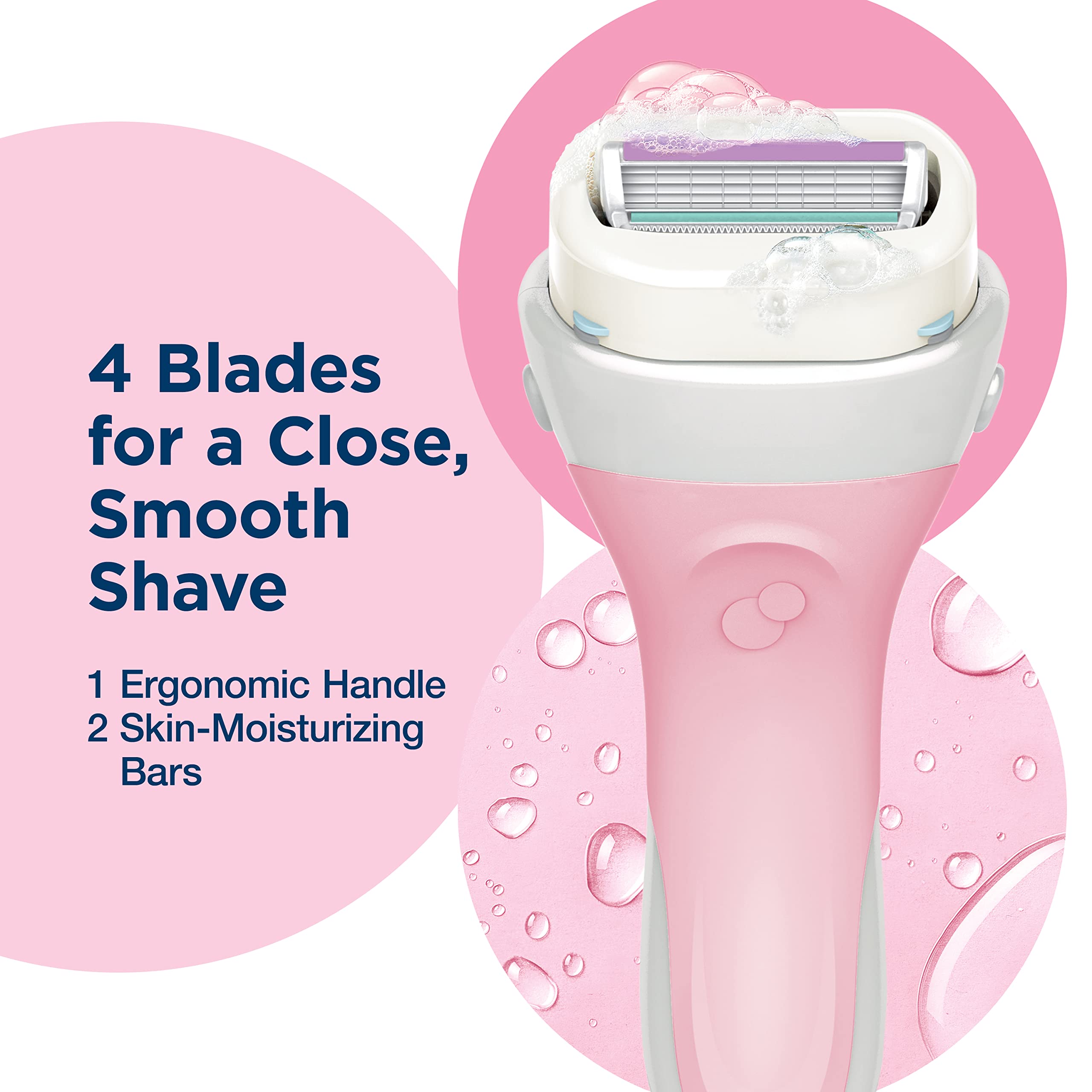 Schick Intuition Advanced Moisturizing Womens Razor with Shea Butter, 1 Handle with 2 Refills
