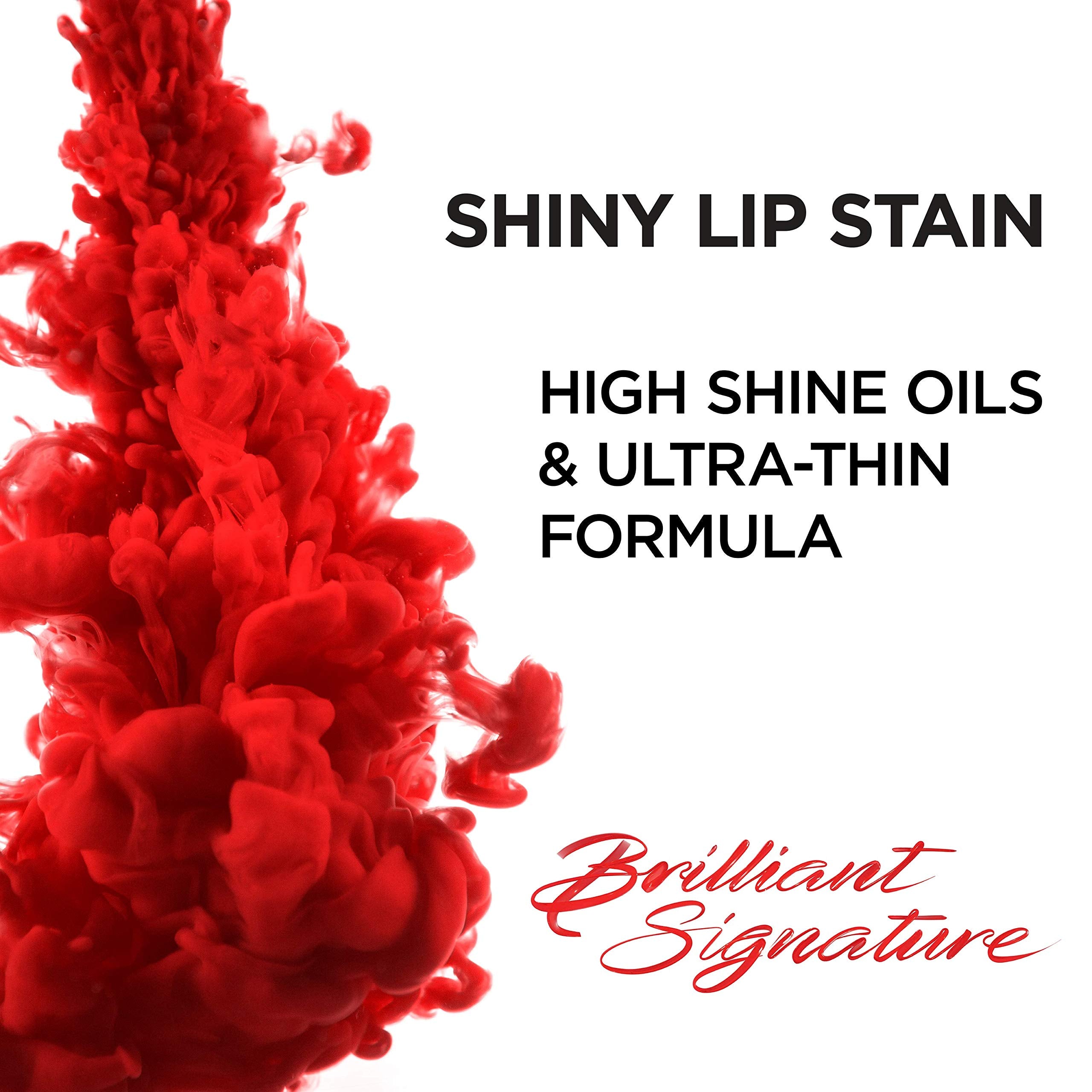 L'Oreal Paris Brilliant Signature Shiny Lip Stain Lipstick, Be Brilliant 0.21 Fl Oz.