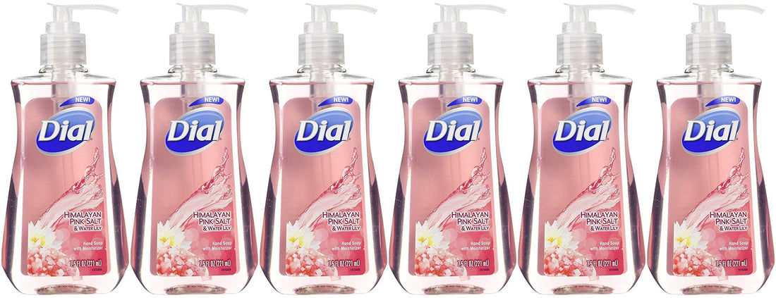 Dial Himalayan Pink Salt & Water Lily Hand Soap with Moisturizer 7.5 Oz (Pack of 6)