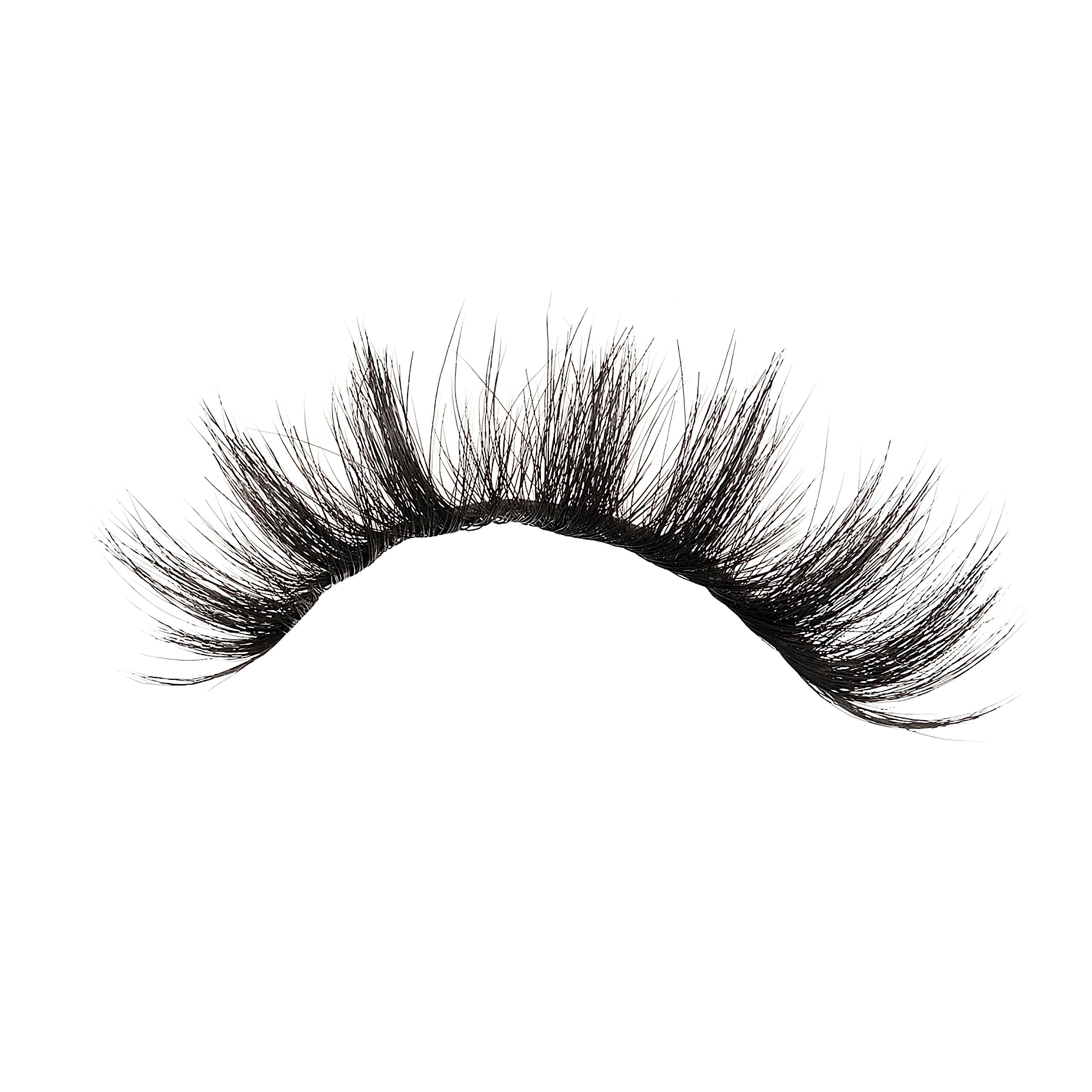 KISS Lash Couture Matte Black Faux Mink Collection, False Eyelashes 1-Pack, Soft Real Mink Texture & Matte Finish, High Impact Color, 3D Volume, Knot-Free Lash Band, Reusable, Matte Velvet, 1 Pair