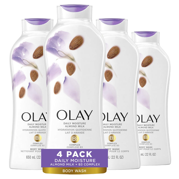 Daily Moisture Almond Milk : Olay Daily Moisture with Almond Milk Body Wash, 22 oz, (4 Count)