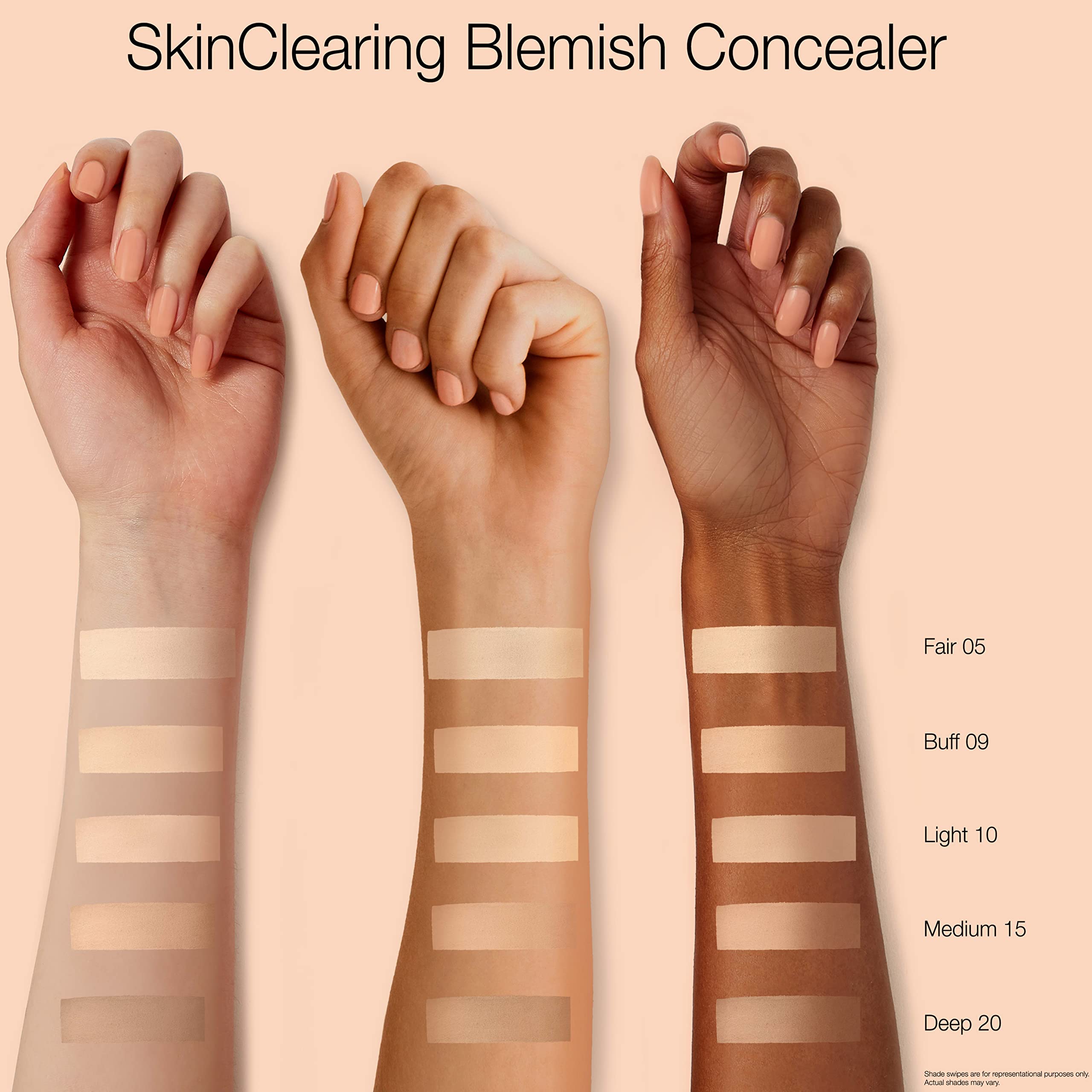 Neutrogena SkinClearing Blemish Concealer Face Makeup with Salicylic Acid Acne Medicine, Non-Comedogenic and Oil-Free Concealer Helps Cover, Treat & Prevent Breakouts, Deep 20,.05 Oz