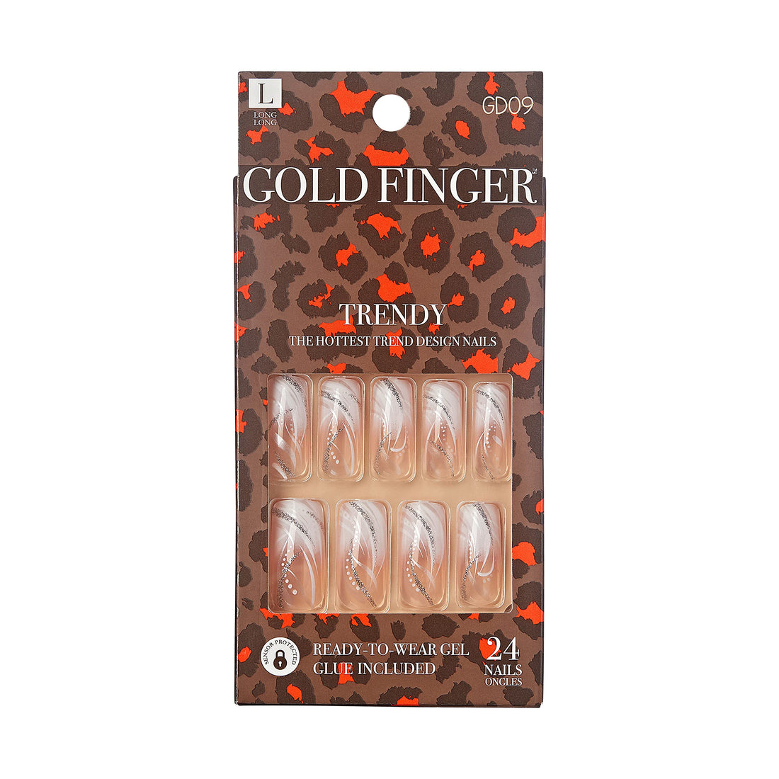 Gold Finger Fashion Nails Gf94
