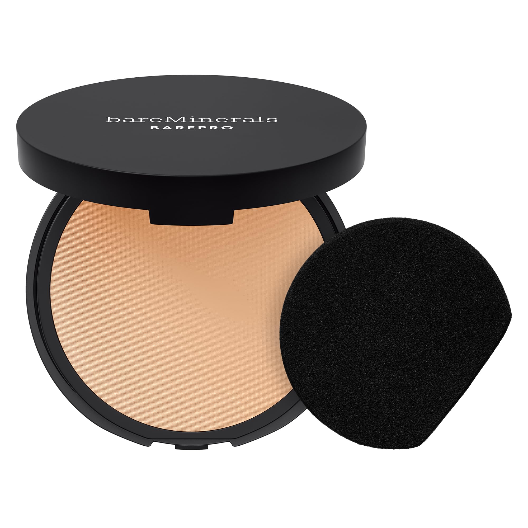 bareMinerals Barepro 24HR Skin-Perfecting Powder Foundation, Matte Pressed Powder Foundation Full Coverage with Plant-Based Squalene, Oil Control, Vegan - Fair 15 Neutral