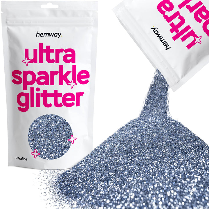 Hemway Premium Multi Purpose Glitter Dust Powder 100g / 3.5oz Arts & Crafts Wine Glass Decoration Weddings Cards Flowers Cosmetic Face Eye Body Nails Skin Hair (Azure)