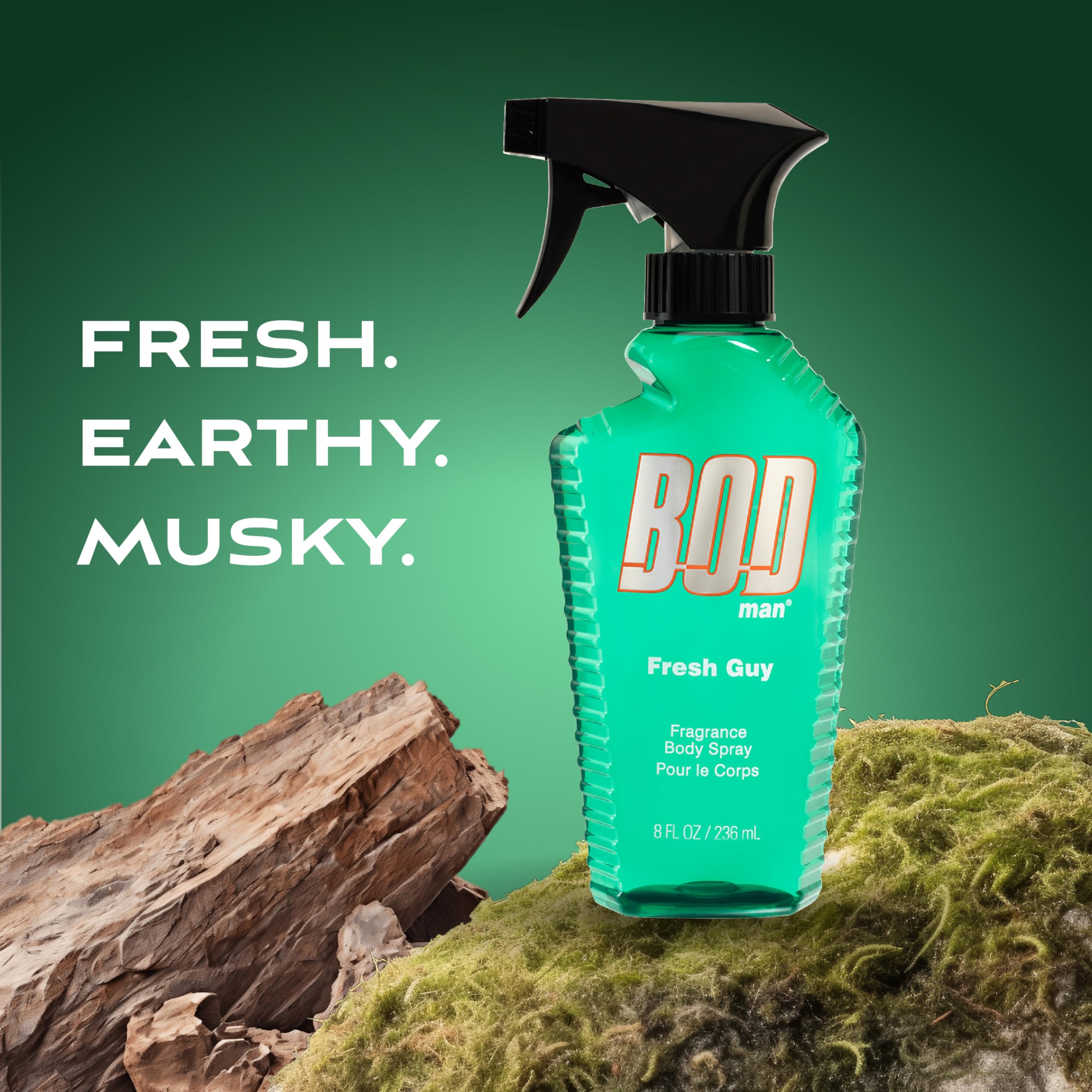 BOD Man Fragrance Body Spray, Fresh Guy, 8 fl oz