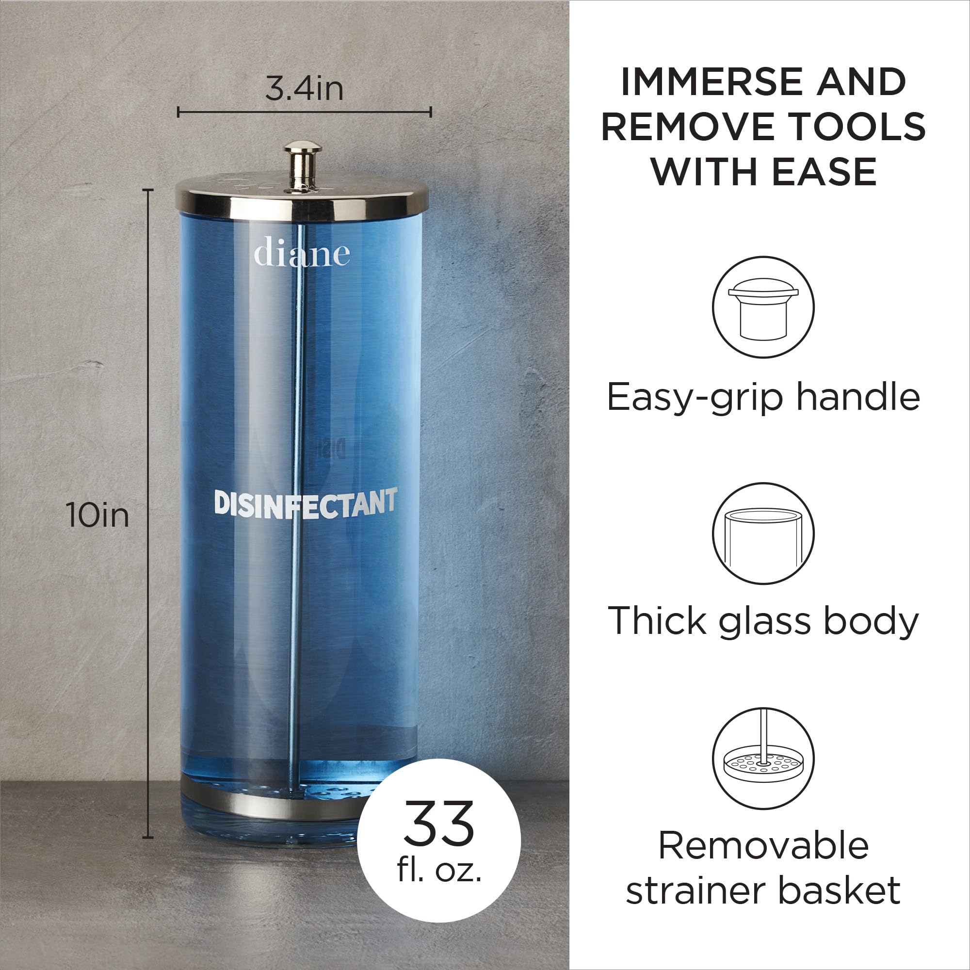 Diane 32 oz. Glass Sterilizing Jar