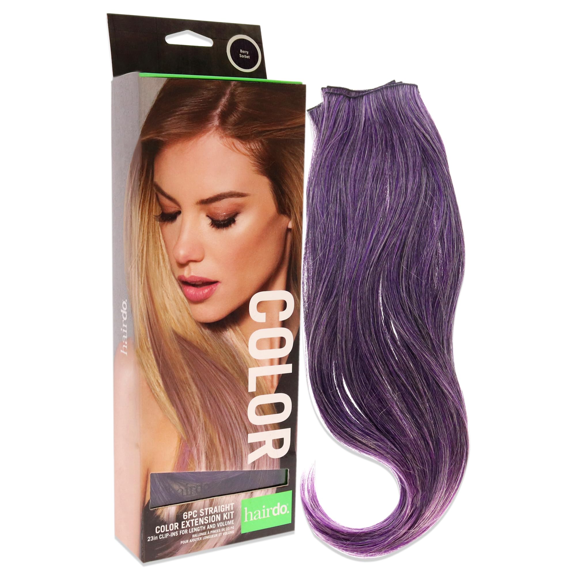 Hairdo Straight Color Extension Kit - Berry Sorbet for Women - 6 X 23 Inch Hair Extension