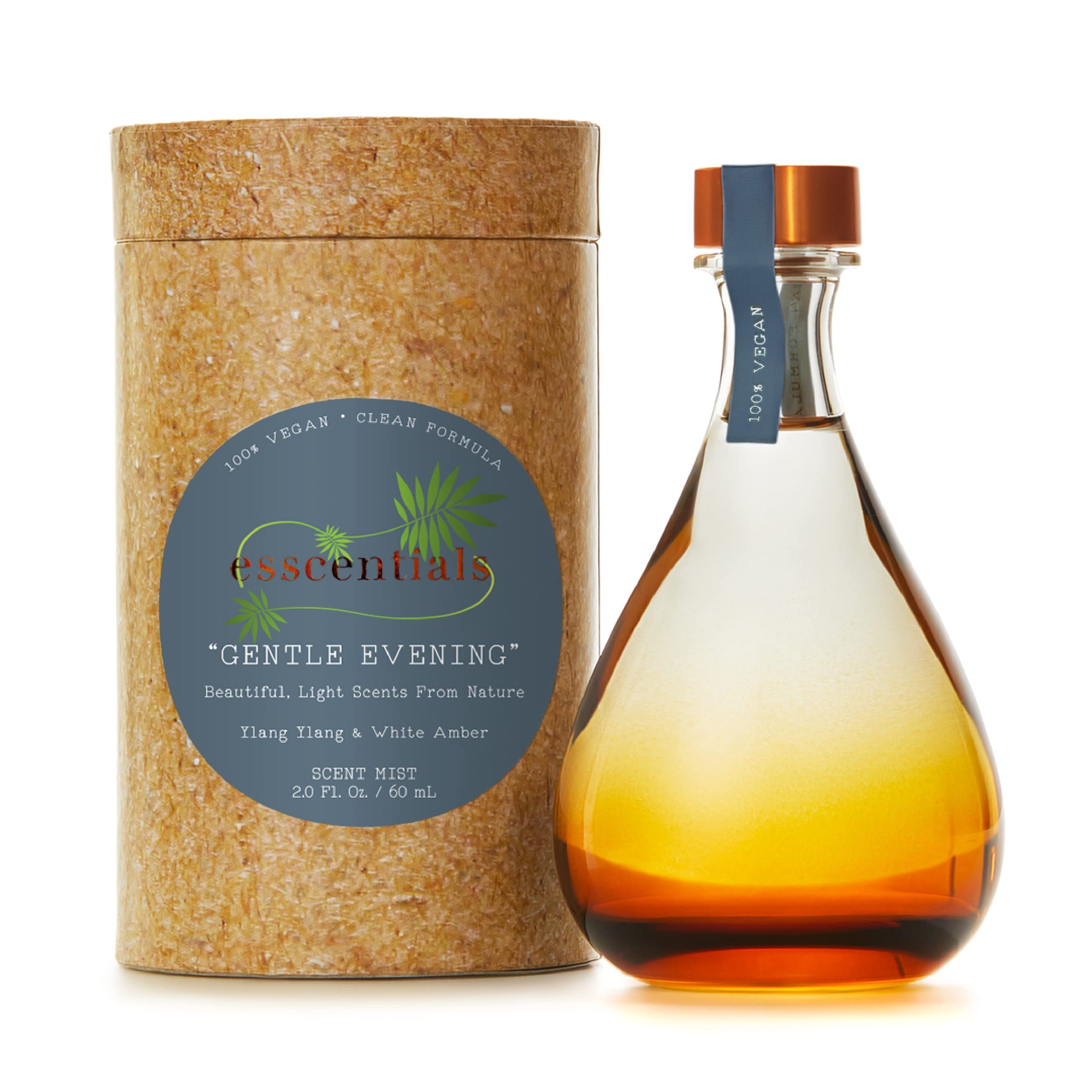 ESSCENTIALS Gentle Evening Fragrance Mist | Light, Buildable, Spray Fragrance Featuring Subtle Notes Of Ylang Ylang & White Amber, 2.0 oz / 60mL