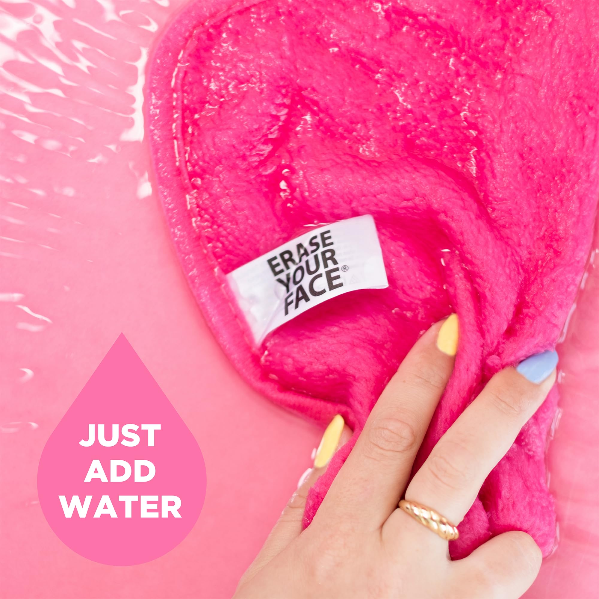 ERASE YOUR FACE Erase Your Face Make Up Removing Cloths, black, blue, pink, purple