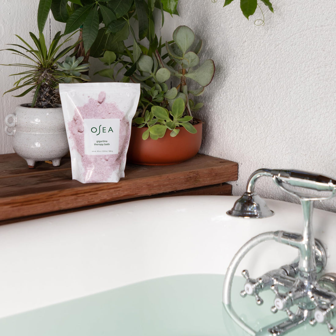 OSEA Lavendar Therapy Bath Soak 20 oz - Made with Gigartina - Luxurious Bath Salts for Women - Relaxing Bath Gifts - Moisturizing Soak for Dry Skin - Clean Beauty - Vegan Seaweed Bath Essentials
