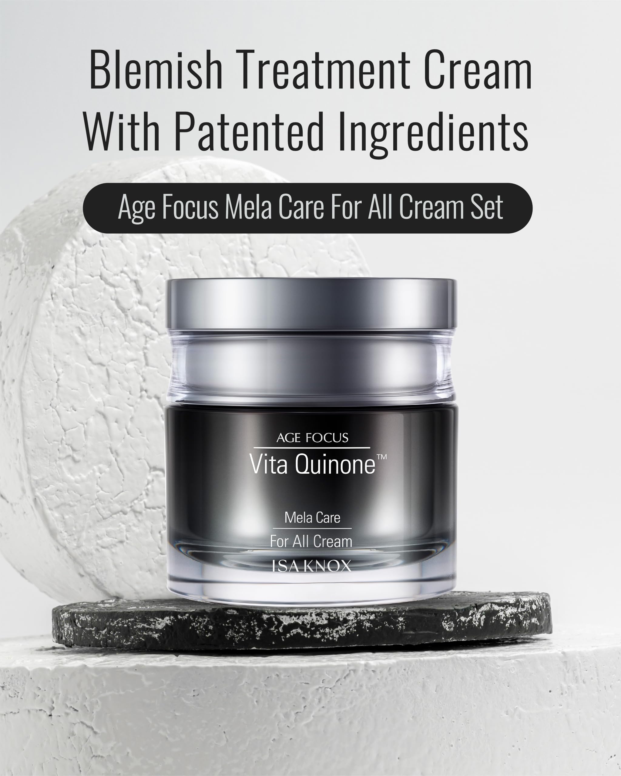 ISA KNOX Age Focus Mela Care Cream Set (3.7fl oz) - Dark Spot Moisturizer by LG Beauty. Niacinamide, Collagen, Vitamin B12, Vitamin C Derivatives.
