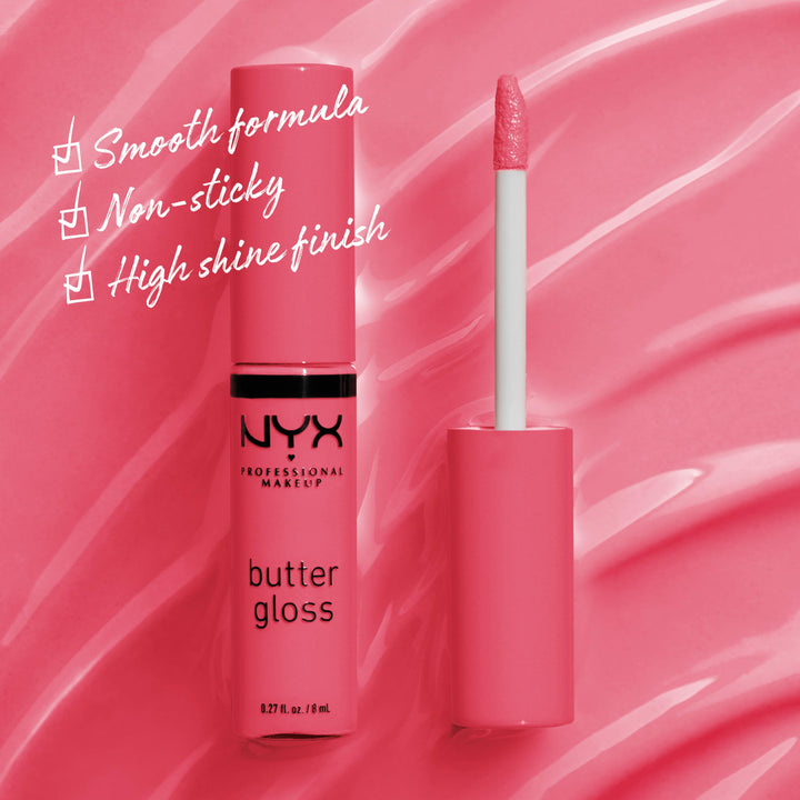 Nyx Professional Makeup Butter Lip Gloss, Sheer Finish - Peaches and Cream, 8ml