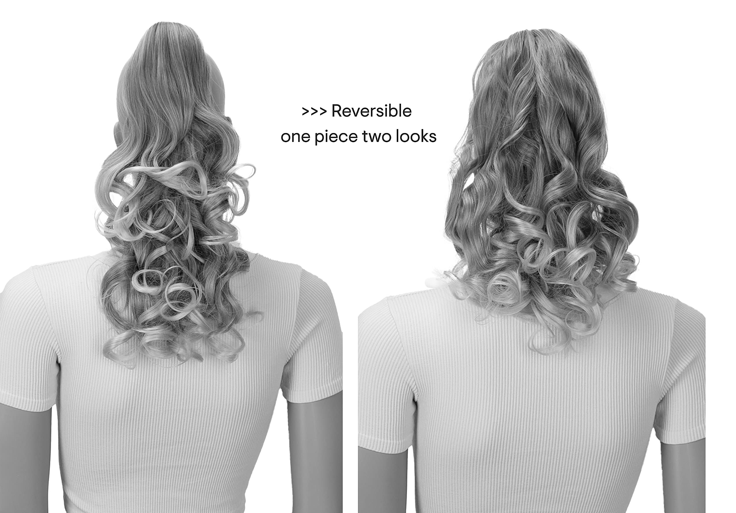 20 & 120g Hair Piece Pony Tail Extension (BLONDE BROWN MIX) Voluminous & Fullness curled wavy Heat-Resisting Like Real Human Hair