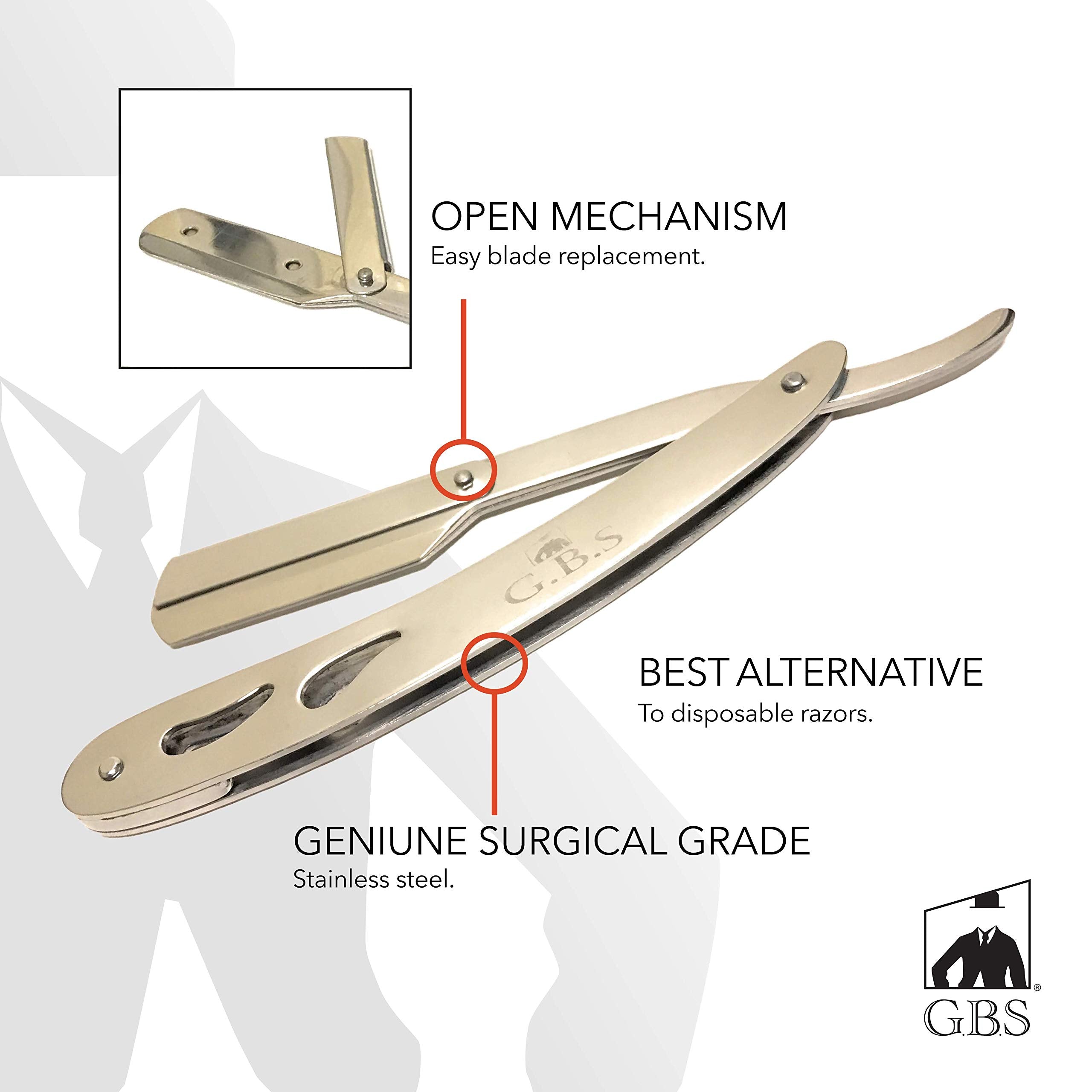 Professional Barber Straight Edge Razor Safety with 100 Derby Blades