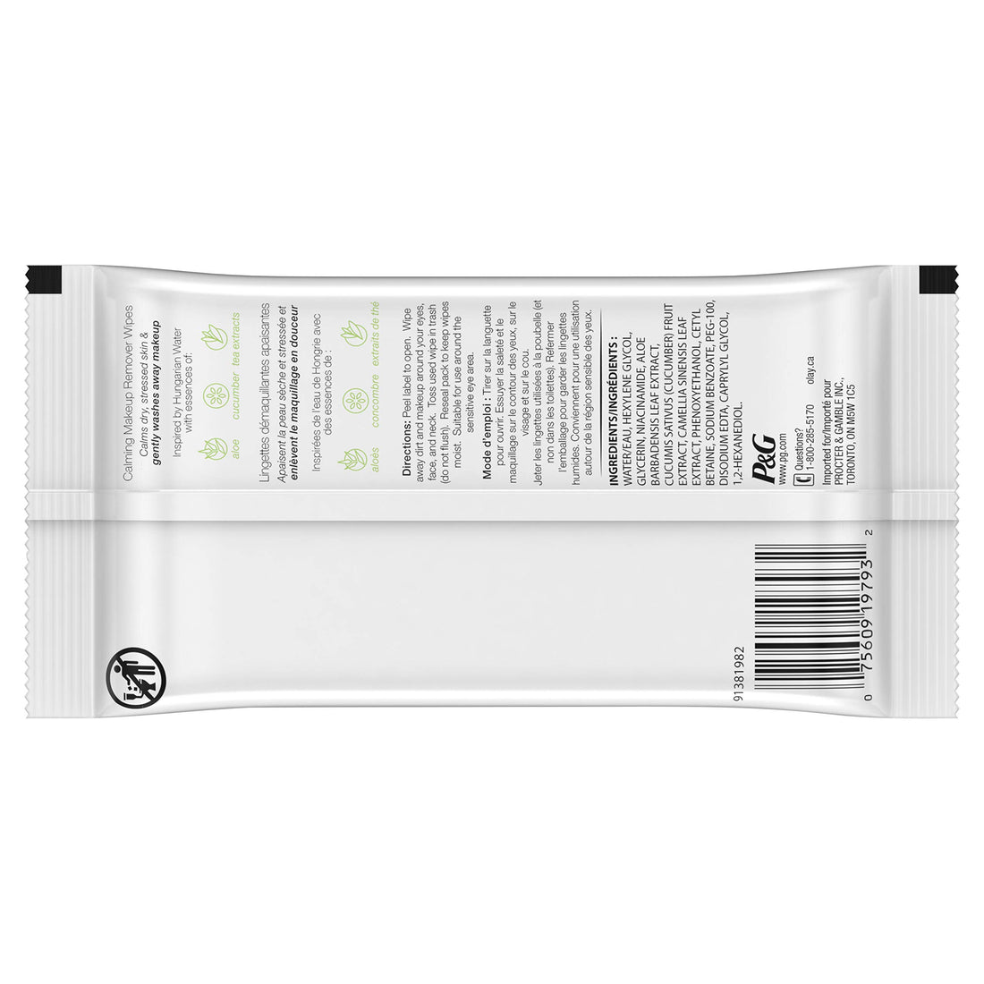 Olay Sensitive Hungarian Water Essence Calming Makeup Remover Wipes - 25ct, 25count