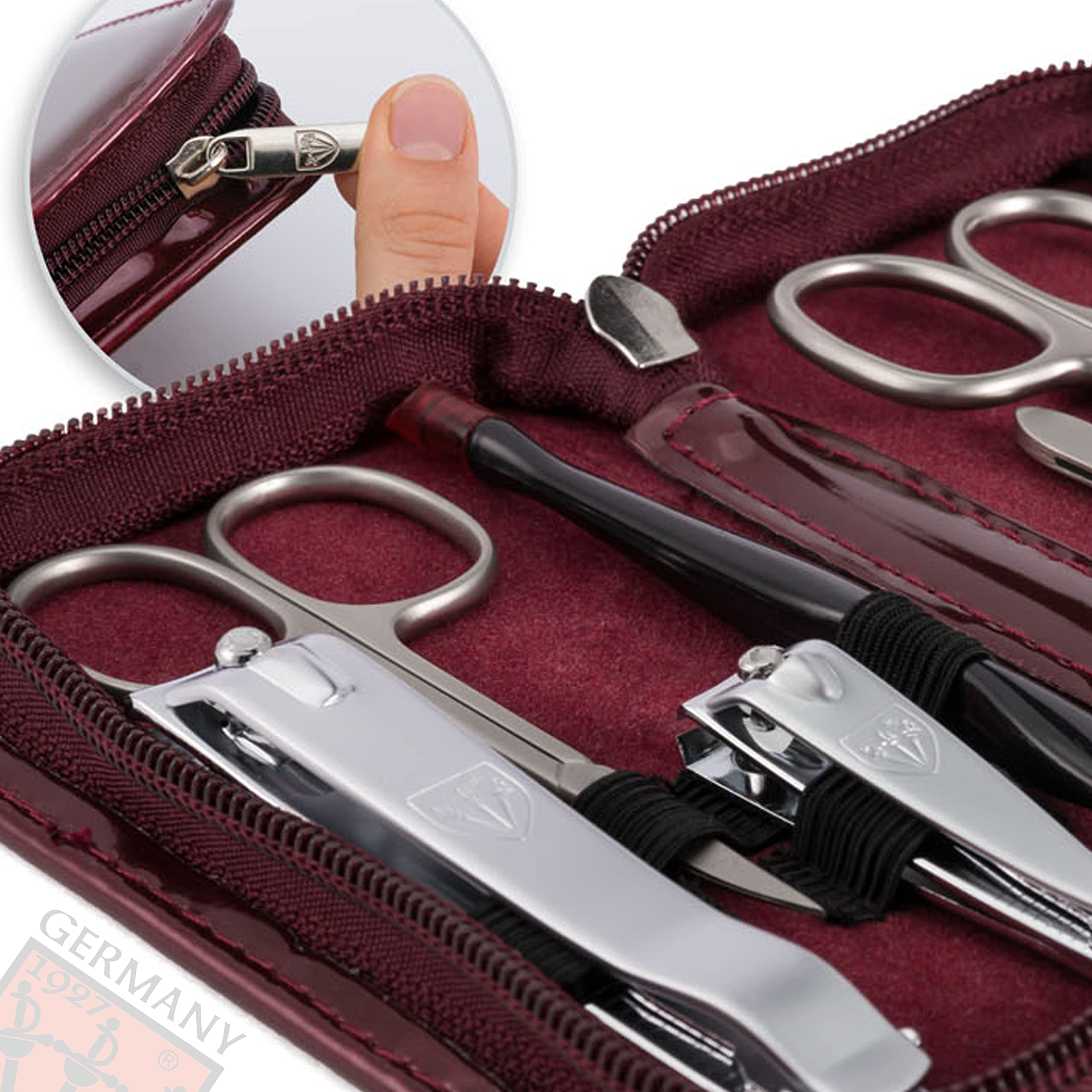 Three Swords Exclusive 8 Piece Manicure Pedicure Grooming Nail Care Set / Kit / Case Made In Solingen / Germany (000828)