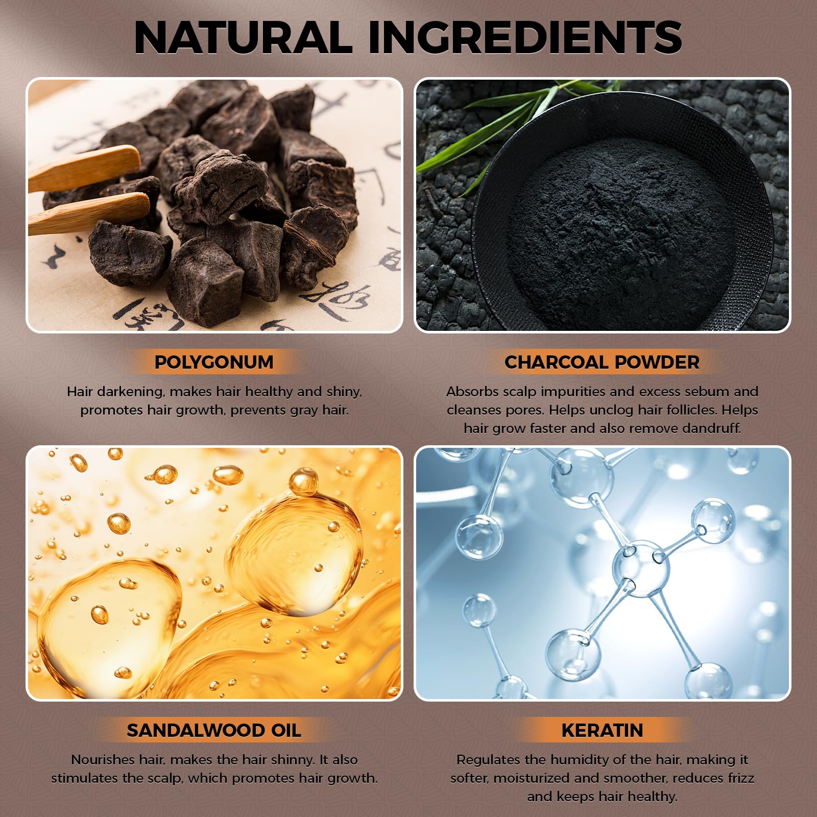 Hair Darkening Shampoo Bar, Grey Reverse Deep Cleansing Scalp Massage Hair Regrowth Keratin Shampoo Bar Anti Hair Loss for Grey Hair(Polygonum Multiflorum for Grey Hair) (2 Pack)