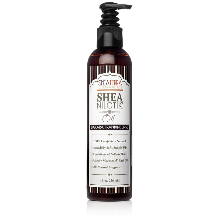 Shea Terra Organics Shea Nilotikââ‚¬â„¢ Oil Scented With Dakara Frankincense |Natural Daily Skin Moisturizer & Conditioner - 8 oz