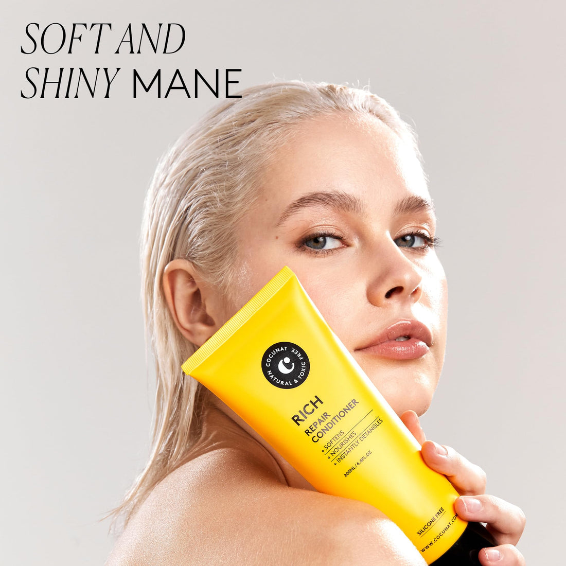 COCUNAT - Rich Conditioner - Dry, Damaged or Dyed Hair - Natural Nutrients - Split Ends - Frizz Free - Silicone Free - Moisturising - Curly Method Suitable - Instant Detangling - 200 ml