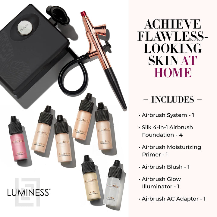 Luminess Air Basic Airbrush System with 7-Piece Airbrush Foundation & Cosmetic Starter Kit, Shade Fair