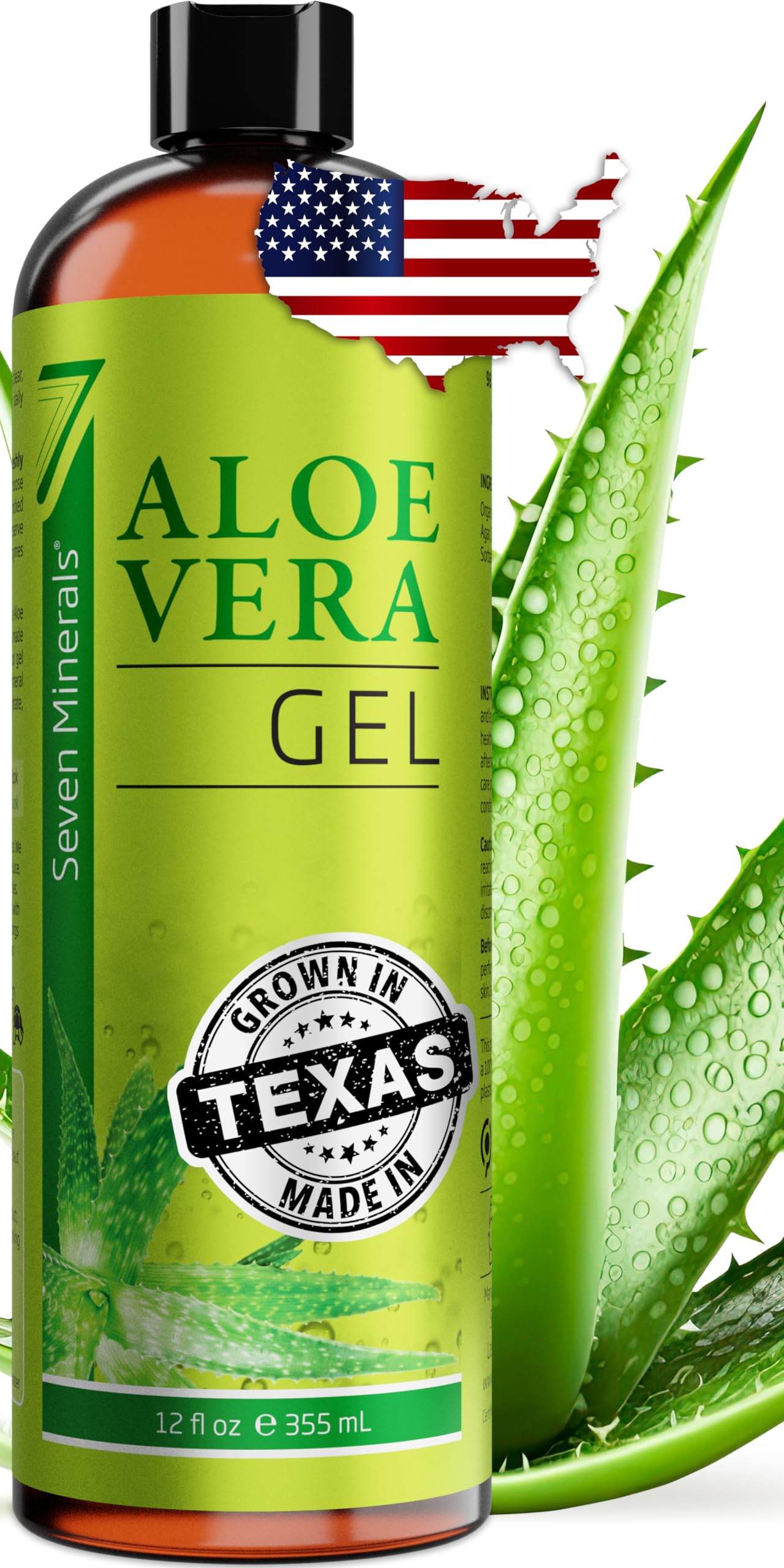 Seven+Minerals Aloe Vera Gel, 355 g