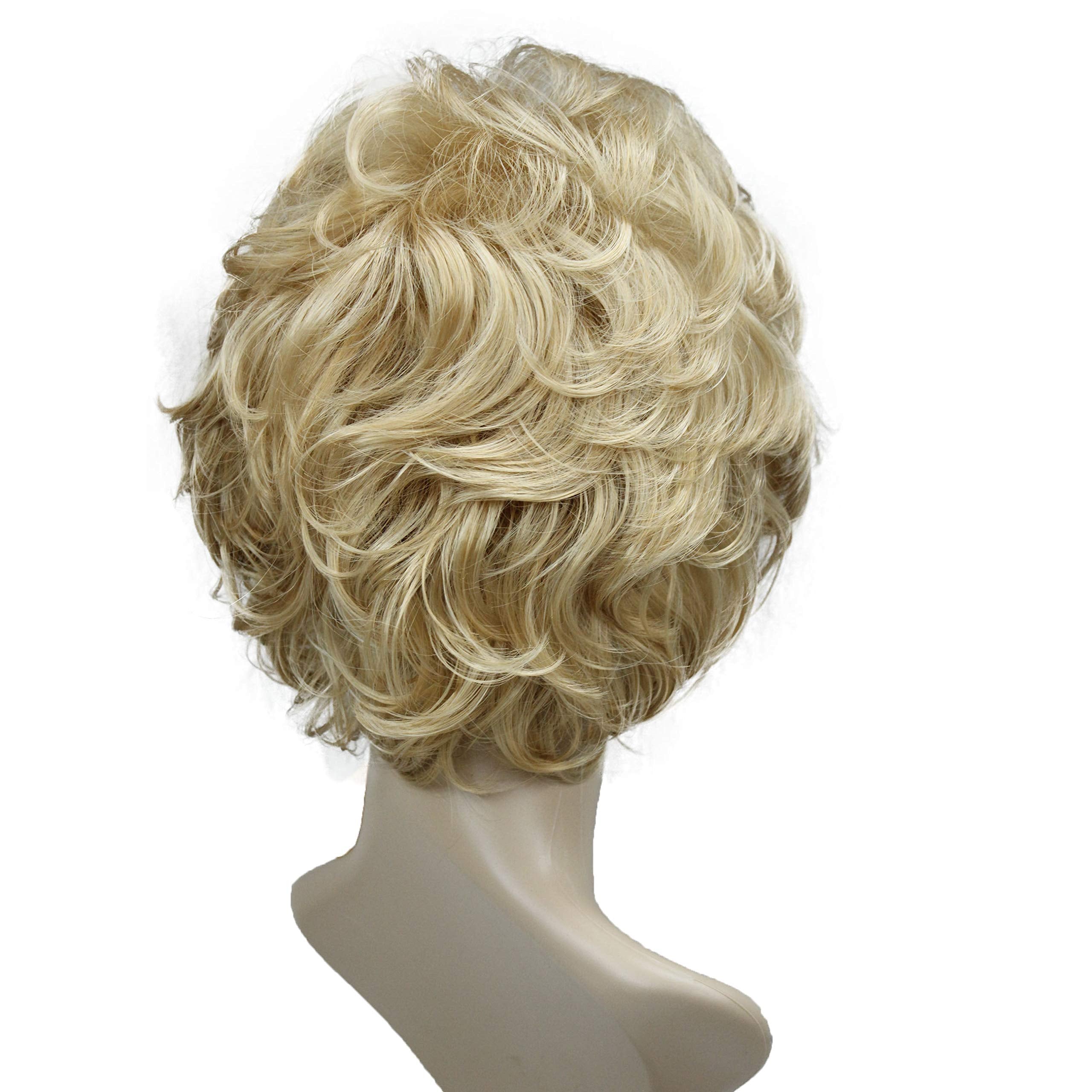Wigingway #24B: Wiginway Ladies Wigs Short Wavy Bob Wigs For Women Synthetic Capless Full Wig 8 Colors
