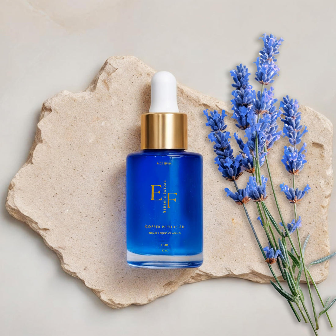 Copper Peptides Serum For Face - Strongest Available - Copper Peptide 3% - Powerful Anti-Aging Formula to Hydrate Skin, Reduce Wrinkles and Plump - 1.0 oz