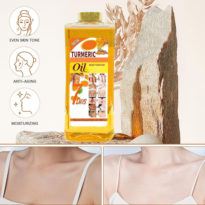 cijikos Soft 7 oil, Soft 7 Turmeric Oil, Soft 7 Turmeric oil for skin, Turmeric Oil For face and Body, Natural Moisturizing Nourishing for Face and Body Oil For All Skin Types (7 oz/Bottle)